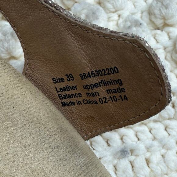 DANSKO Women's 39 US 8 Sonnet Sandal Metallic Gold Tan Animal Print Clog Shoe - Picture 5 of 13